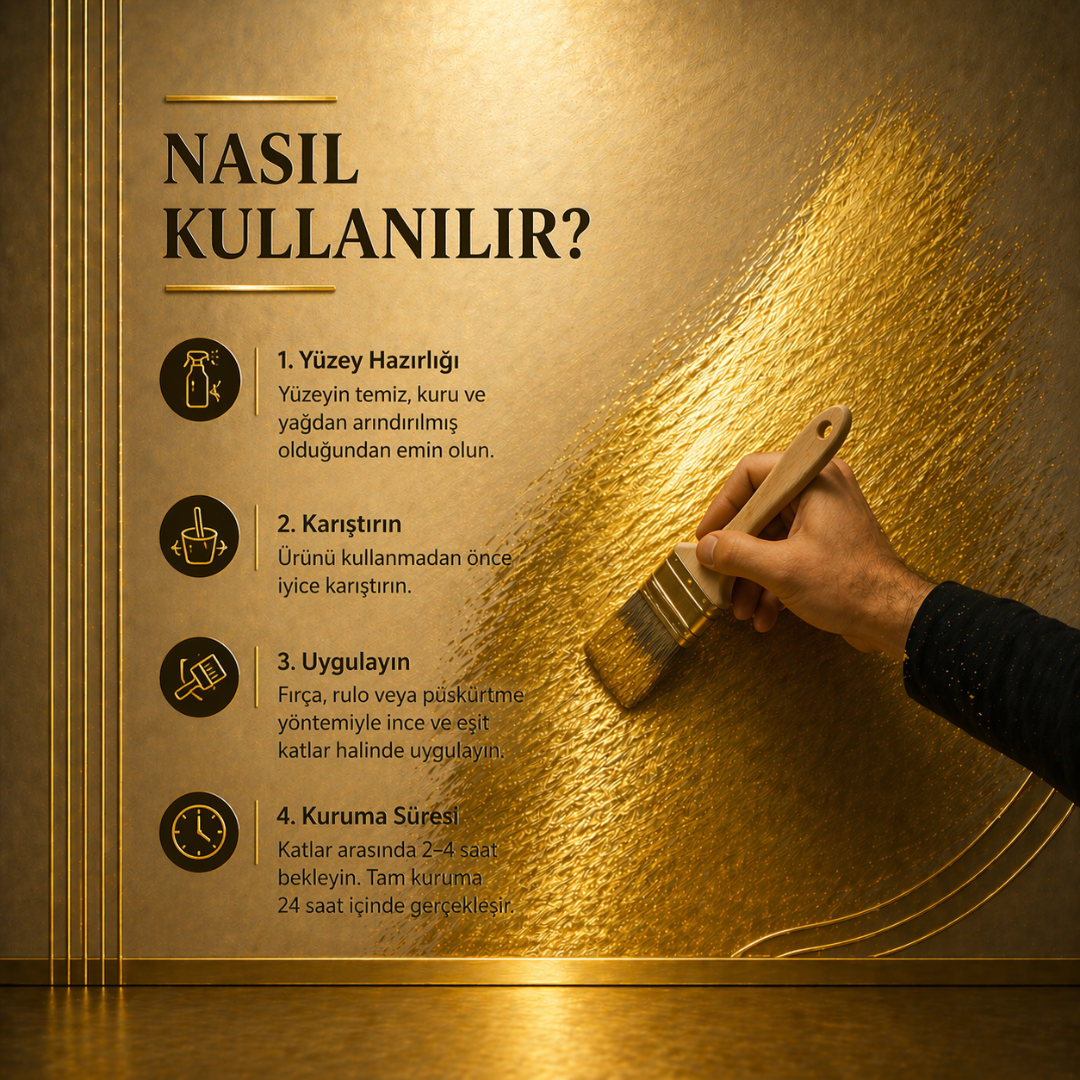 Uzun Ömürlü Yaldız Efektli Profesyonel Boya