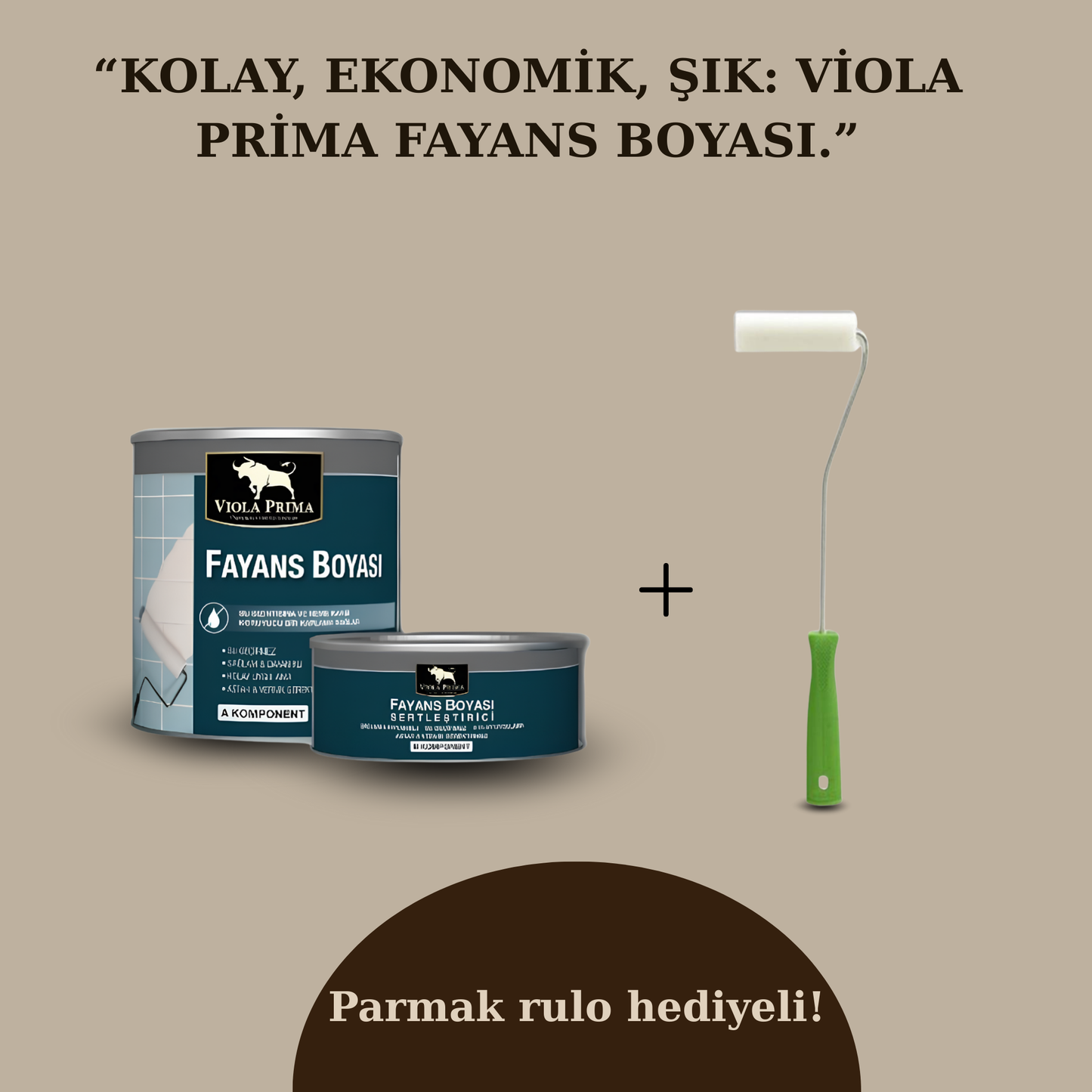 Viola Prima Premium Fayans Boyası – Tek Kutu (3.2 KG) ile 11 m² Yenileme