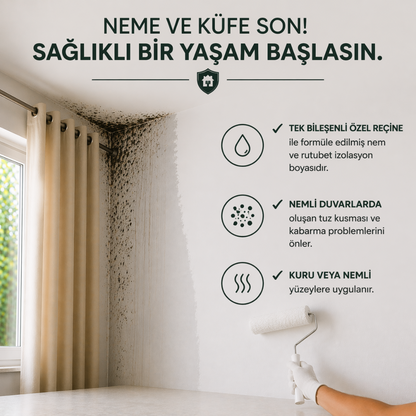 Nem & Rutubet Önleyici Duvar Boyası – Tek Uygulamada Küf ve Rutubete Karşı Koruma | Ny Trend
