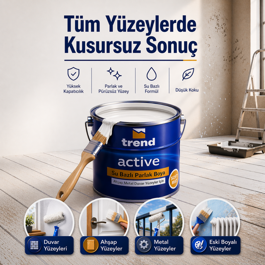 Ahşap, Metal ve Tüm Duvar Yüzeylerinde Üst Kalite Su Bazlı Boya