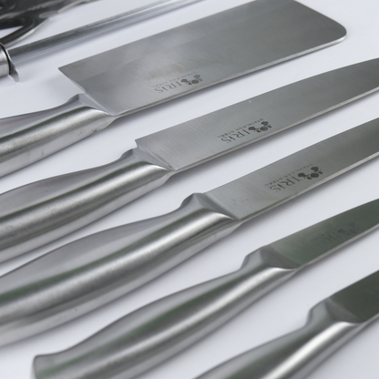 Profesyonel 9 Parça Bıçak Seti – 360° Dönen Stant ile beraber Üstün Keskinlik ve Şık Tasarım Bir Arada