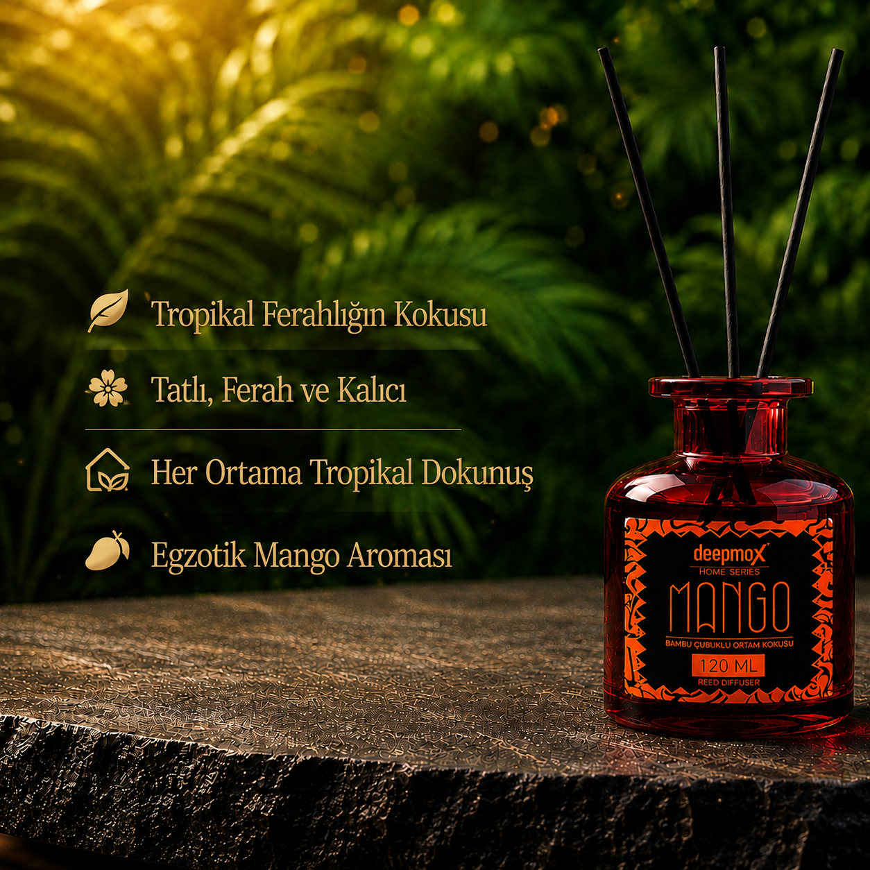 Deepmax Home Series Mango Bambu Çubuklu Ortam Kokusu - 120 ml