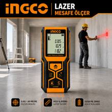 Lazer Mesafe Ölçer 60 Metre Dijital Mesafe Ölçüm Cihazı