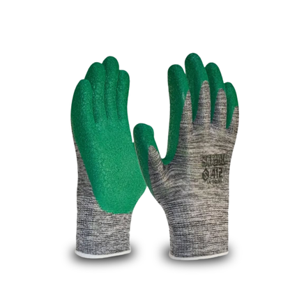 36 Çift Kaliteli Polyester Örme Lateks Eldiven – Kaymaz, Pütürlü, Kesilmeye Dayanıklı İş Eldiveni (10 Numara)