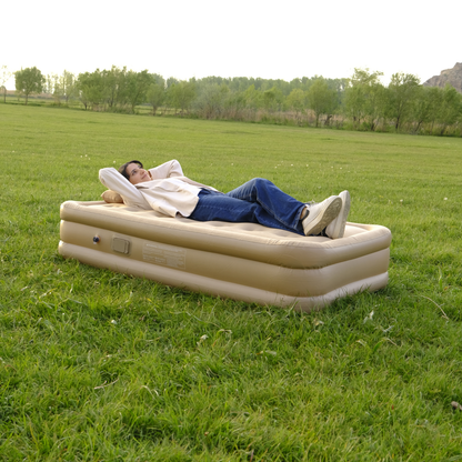 Otomatik Pompalı Su Geçirmez, Şarjlı Tek Kişilik Şişme Yatak [ 190×100×40 cm]