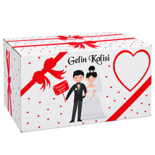 ÖZEL BASKILI GELİN KOLİSİ – 60x38x30 CM | DAYANIKLI VE ESTETİK TASARIM