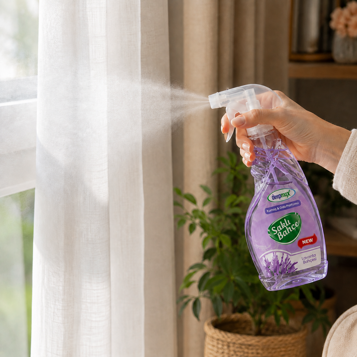 Deepmax Saklı Bahçe Oda ve Kumaş Parfümü 500 ML – Tropikal Esinti ve Lavanta Bahçesi Seçenekleriyle – Kalıcı Ferahlık ve Hoş Koku – Ev, Ofis, Perde ve Tekstil Kullanımına Uygun