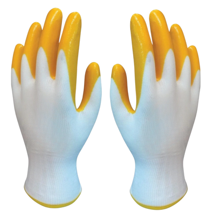 60 Çift - ELİ Polyester Örme Nitril Kaplamalı Sarı İş Eldiveni