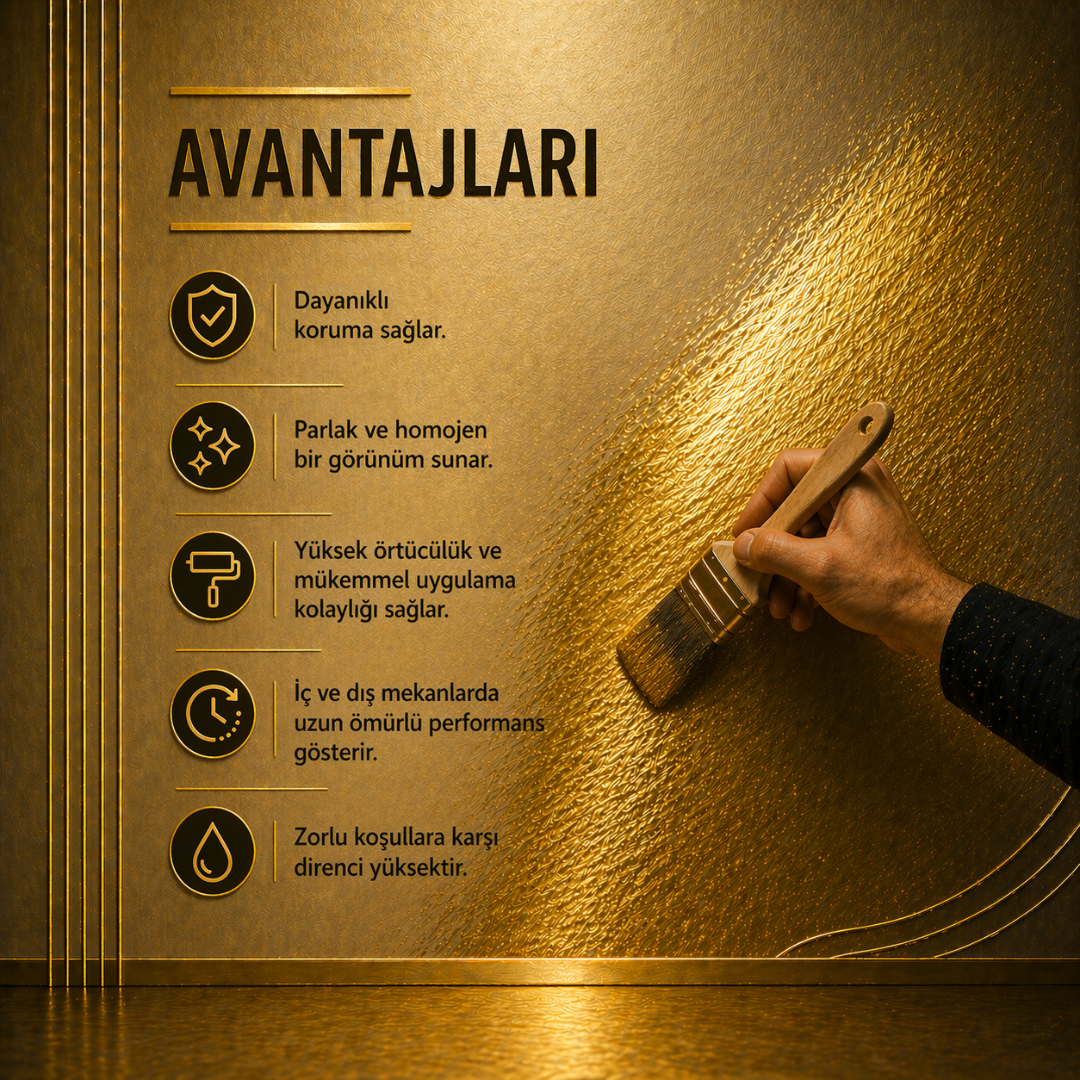 Uzun Ömürlü Yaldız Efektli Profesyonel Boya