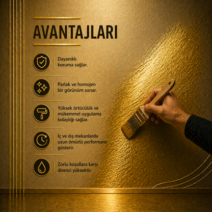 Uzun Ömürlü Yaldız Efektli Profesyonel Boya