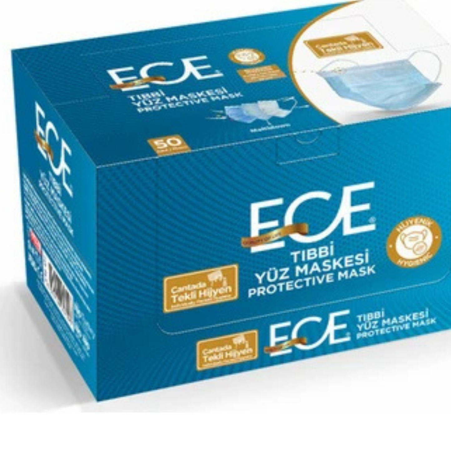 ECE 3 Katlı Tekli Paketlenmiş Steril Cerrahi Maske – 50’li