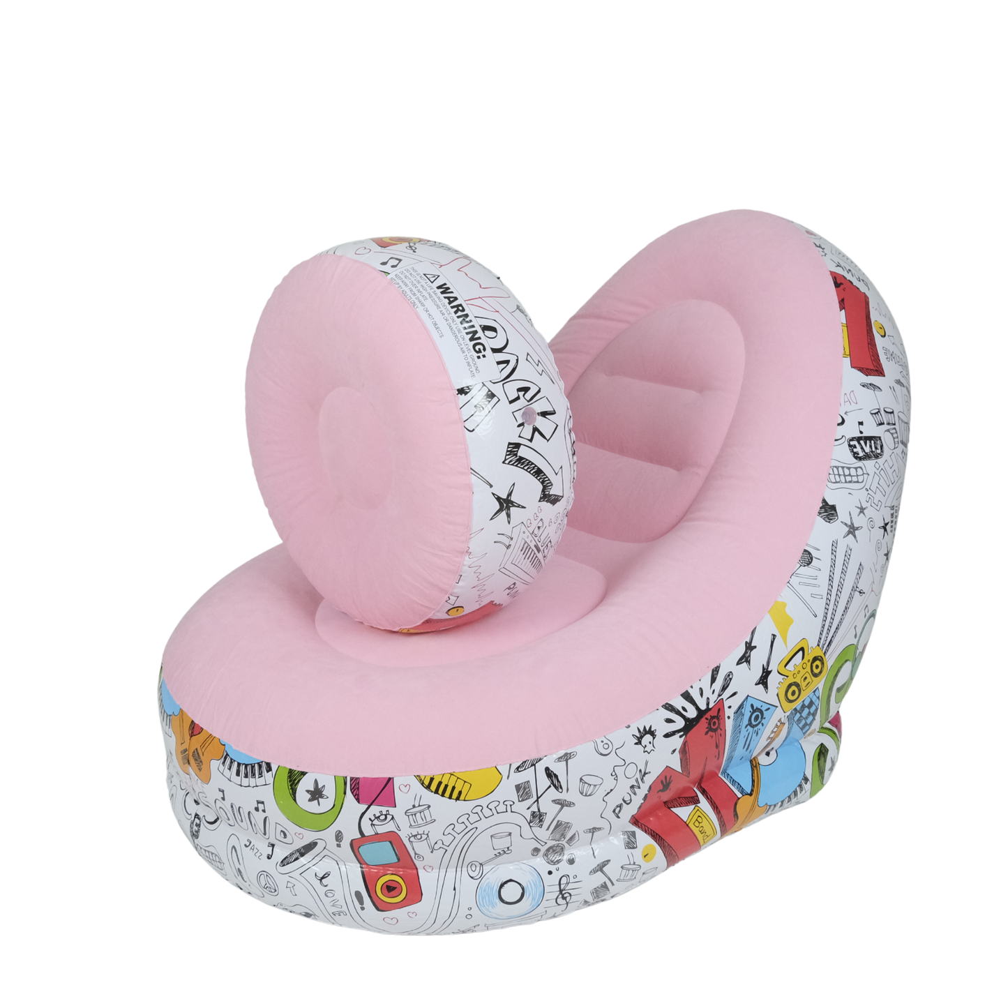 Rahat Katlanabilir Şişme Koltuk ve Ayak Taburesi (116x98x83 cm)