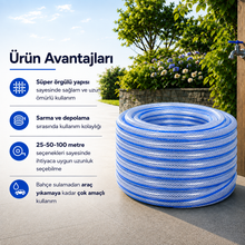 Süper Örgülü 13 mm Su Hortumu