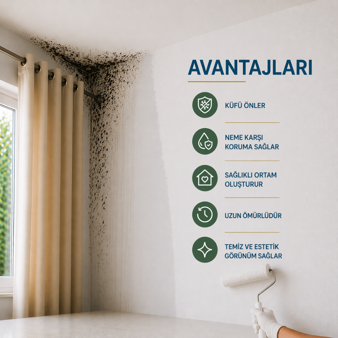 Nem & Rutubet Önleyici Duvar Boyası – Tek Uygulamada Küf ve Rutubete Karşı Koruma | Ny Trend
