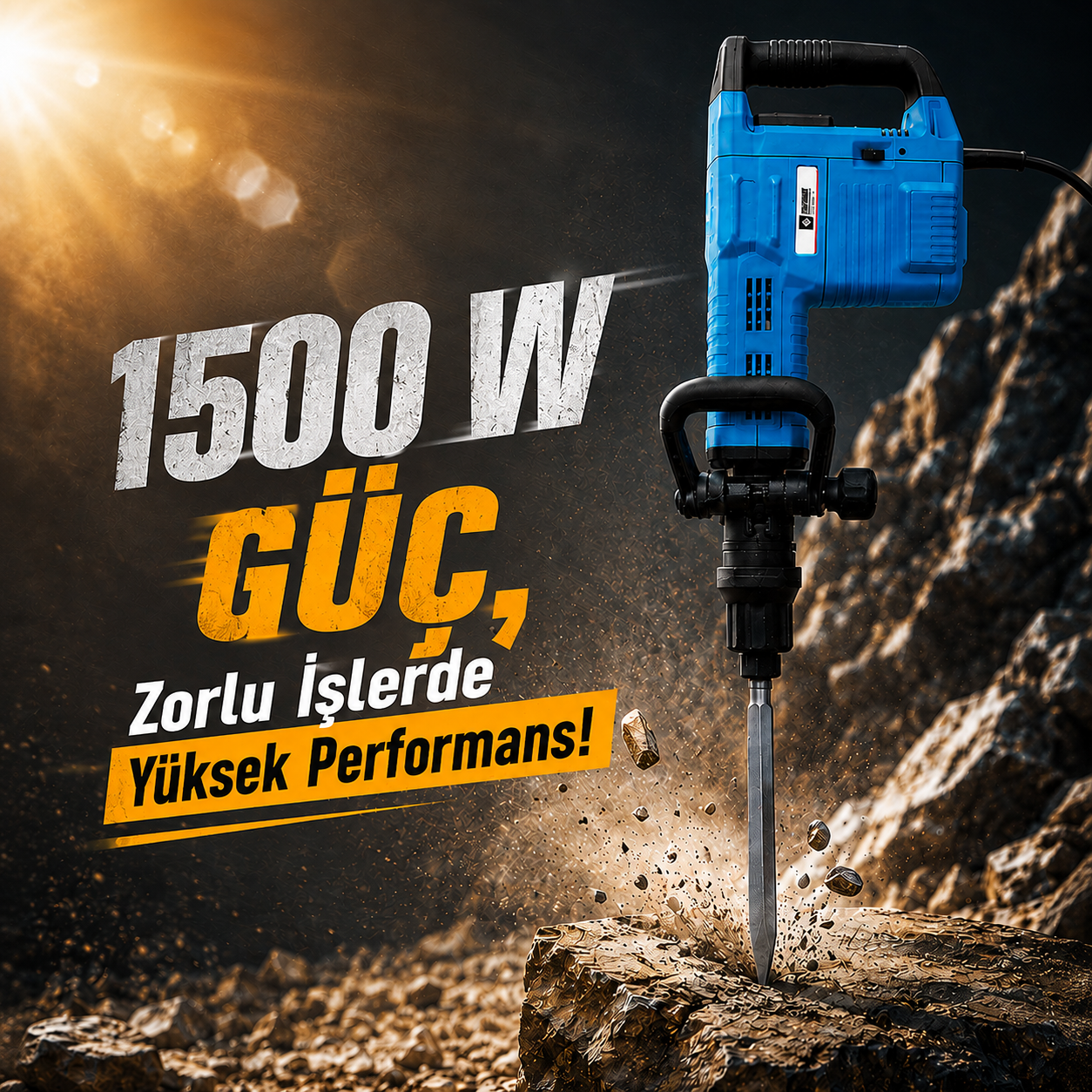 CATPOWER 7911 Profesyonel 1500W Elektrikli Kırıcı – Güçlü Motor, Yüksek Darbe Performansı ve Profesyonel Kullanım – Beton ve Duvar İşleri İçin Güçlü Kırıcı