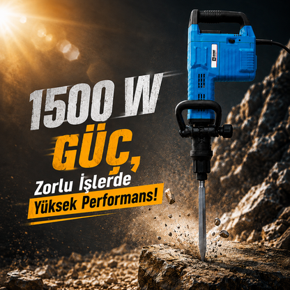 CATPOWER 7911 Profesyonel 1500W Elektrikli Kırıcı – Güçlü Motor, Yüksek Darbe Performansı ve Profesyonel Kullanım – Beton ve Duvar İşleri İçin Güçlü Kırıcı