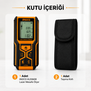 Lazer Mesafe Ölçer 60 Metre Dijital Mesafe Ölçüm Cihazı