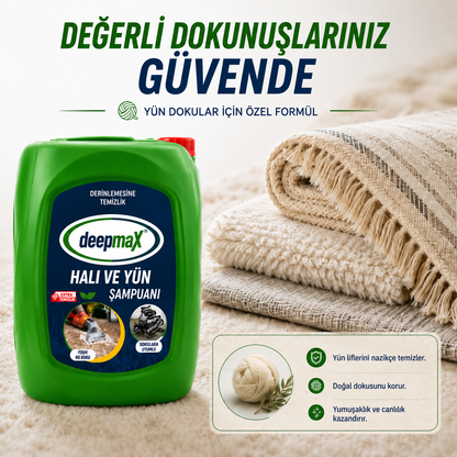 DEEPMAX| HALI VE YÜN ŞAMPUANI - TÜM LEKE VE KİRLERE KARŞI