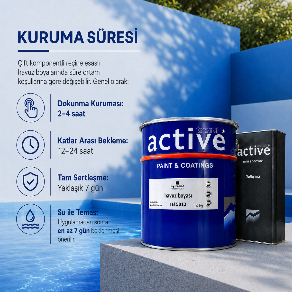 Su ve Kimyasal Dayanımlı Havuz Boyası