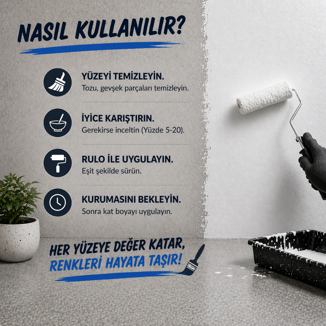 İç Cephe Geçiş Astarı - Beyaz Renk
