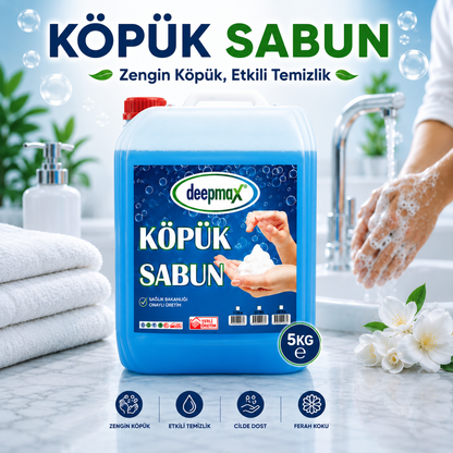DEEPMAX| KÖPÜK SABUN - YOĞUN KÖPÜK ETKİLİ TEMİZLİK - 5KG