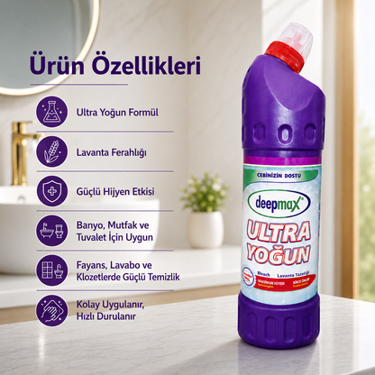Deepmax Ultra Yoğun Lavanta Çamaşır Suyu 810 Gr