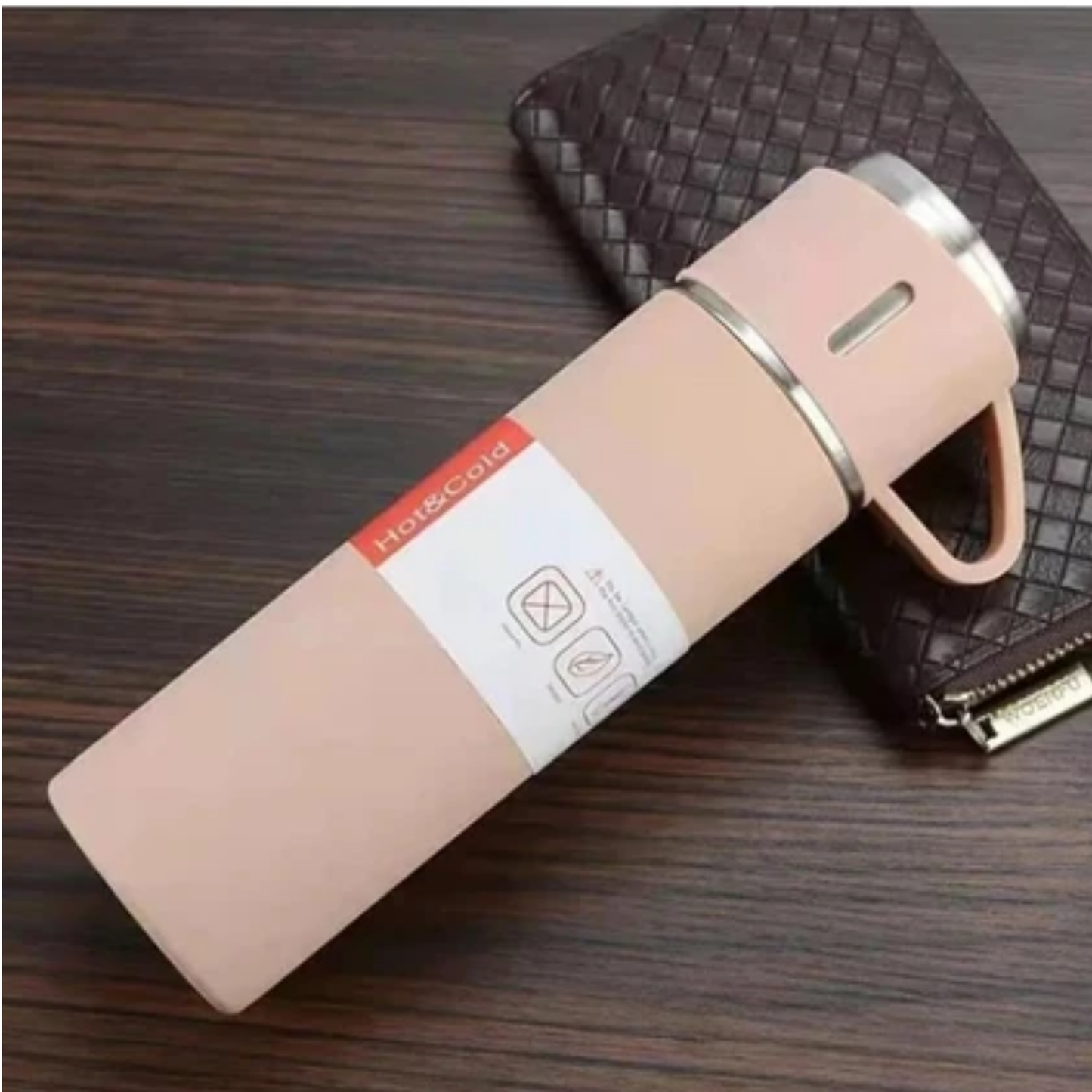 12 Saat Sıcak & Soğuk Tutma Garantili – 500 ml 304 Paslanmaz Çelik Termos Seti (3 Bardaklı)