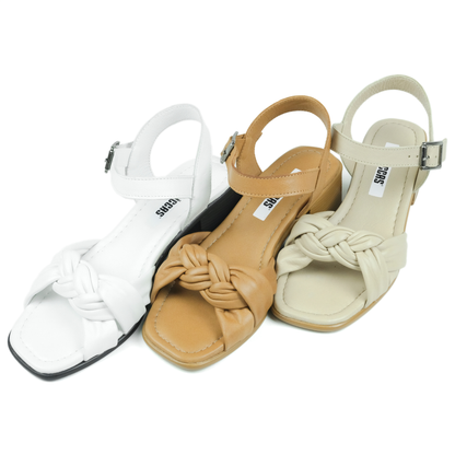 %100 Deri Yumuşak Tabanlı Dikişli Sandalet