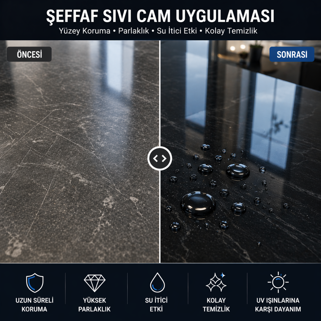 Şeffaf Sıvı Cam Kaplama