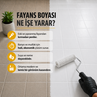 Beyaz Renk Çift Bileşenli Fayans Boyası ile Kırmadan Modern ve Dayanıklı Yenileme - Ny Trend