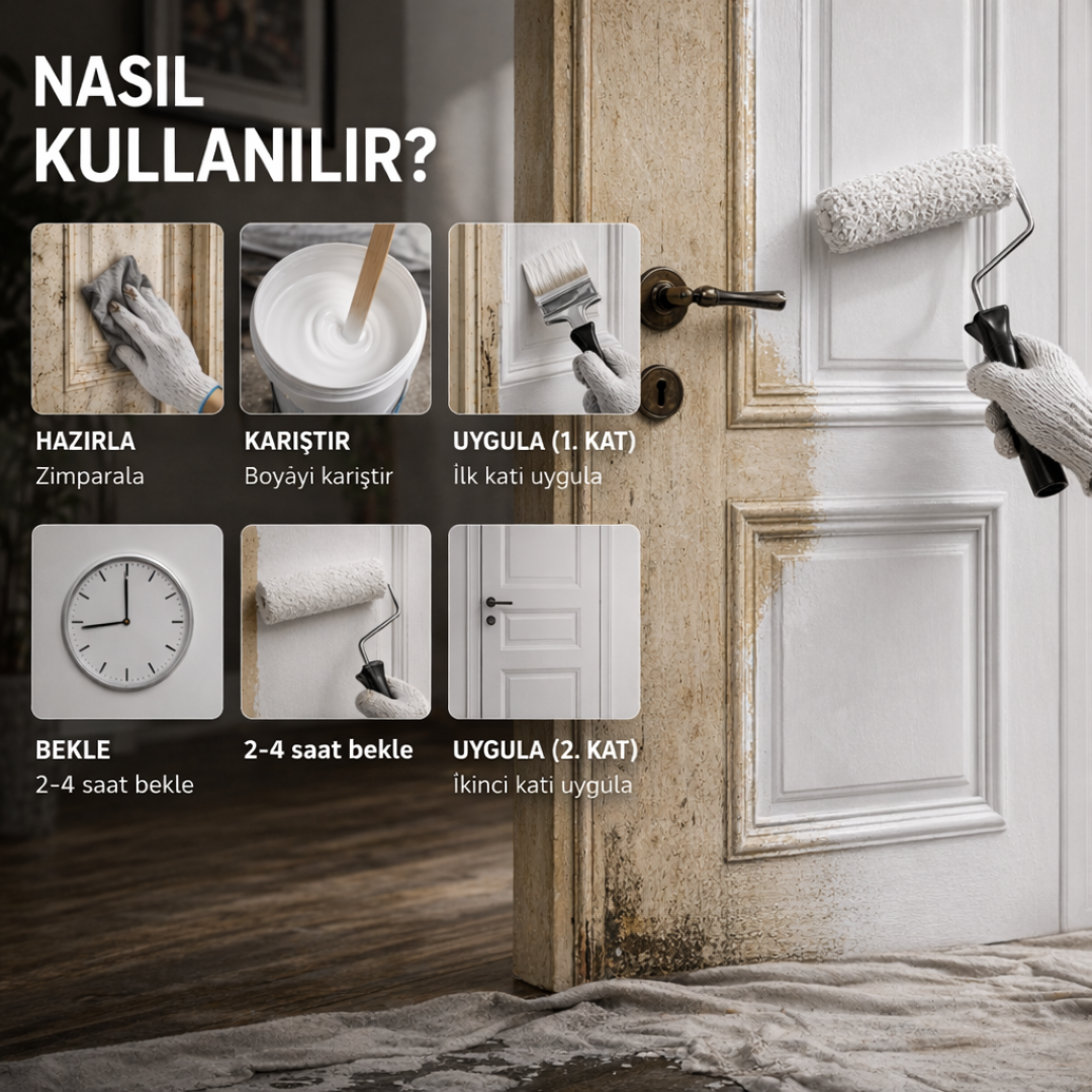 Panel Kapı Boyası – Beyaz Renk (RAL 9016)
