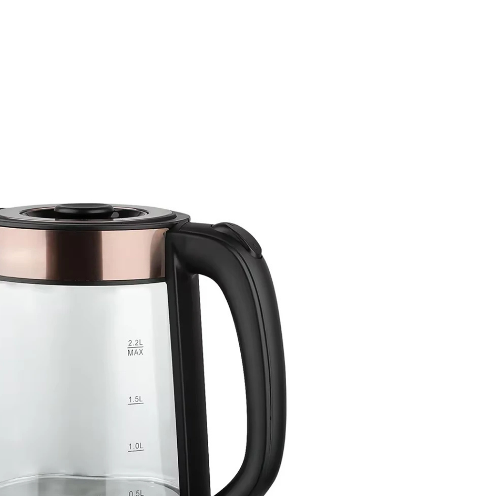 Hofmans 3 Litre Premium Rose Renk LED Işıklı Cam Kettle Seti (2.2 L + 0.8 L) | 2 Yıl İthalatçı Firma Garantili