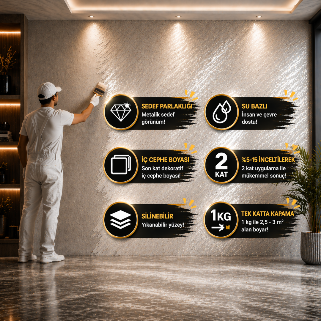 Active Sedef Efekt Dekoratif İç Cephe Boyası