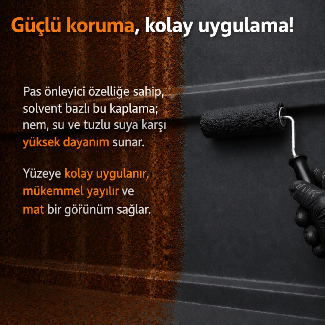 Antipas Boya – Pas Üstüne Uygulanabilen Demir, Çelik ve Metal Yüzeyler İçin Koruyucu Boya