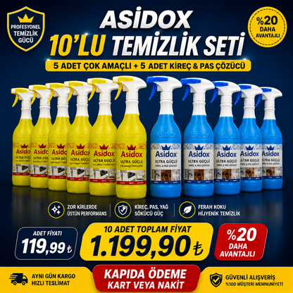 ASİDOX 10’lu Temizlik Seti