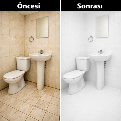 Beyaz Renk Çift Bileşenli Fayans Boyası ile Kırmadan Modern ve Dayanıklı Yenileme - Ny Trend