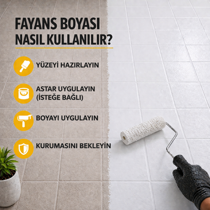 Beyaz Renk Çift Bileşenli Fayans Boyası ile Kırmadan Modern ve Dayanıklı Yenileme - Ny Trend