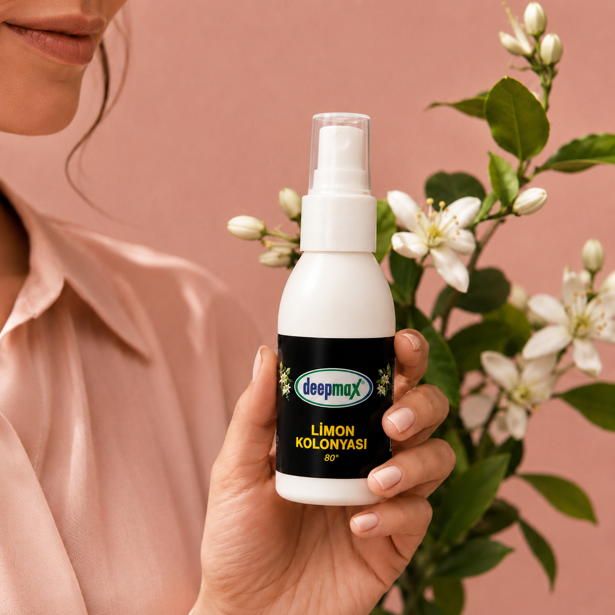 Deepmax Limon Kolonyası 80° 100 ML – Ferahlatıcı Limon Kokusu, Pratik Sprey Kullanım