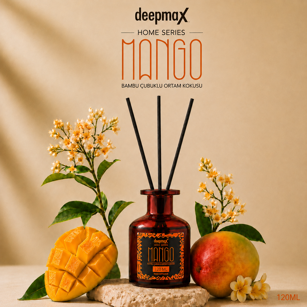 Deepmax Home Series Mango Bambu Çubuklu Ortam Kokusu - 120 ml