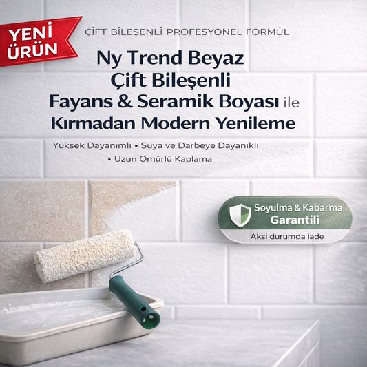 Beyaz Renk Çift Bileşenli Fayans Boyası ile Kırmadan Modern ve Dayanıklı Yenileme - Ny Trend
