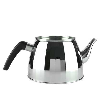 Premium Alman Çelik Çaydanlık – 2.5 + 1 Litre, Çay Filtresi ve İndüksiyon Tabanlı