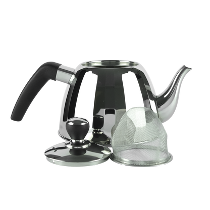 Premium Alman Çelik Çaydanlık – 2.5 + 1 Litre, Çay Filtresi ve İndüksiyon Tabanlı