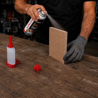 2K MDF Kit Hızlı Yapıştırıcı Seti – Aktivatör Sprey + Siyanoakrilat Güçlü Yapıştırıcı – Saniyeler İçinde Hızlı Kuruma ve Güçlü Tutunma – Ahşap, MDF, Metal, Plastik, Cam ve Seramik İçin Profesyonel Yapıştırma Çözümü