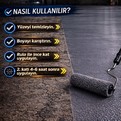 İç & Dış Mekânlara Uygun Yüksek Performanslı 1k Akrilik Zemin Boyası (Renk: RAL 7040)