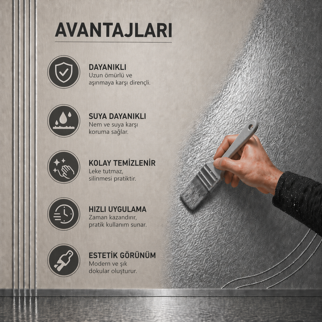 Uzun Ömürlü Yaldız Efektli Profesyonel Boya