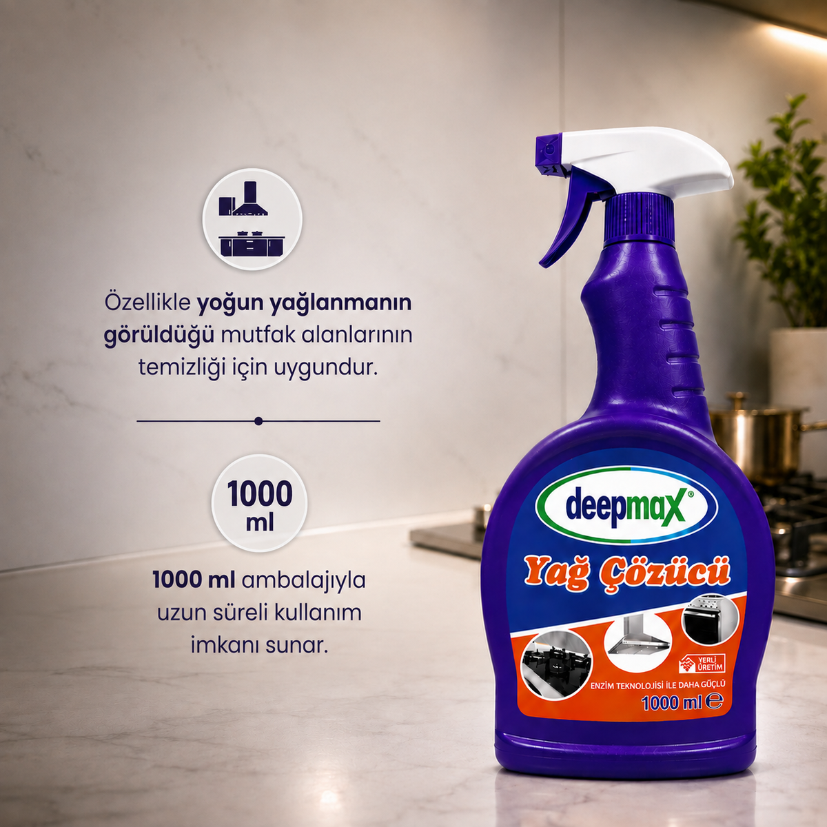 ULTRA GÜÇLÜ ENZİM TEKNOLOJİLİ YAĞ ÇÖZÜCÜ -1000 ml