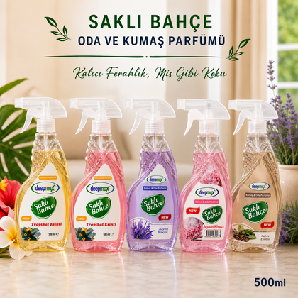 Saklı Bahçe Oda ve Kumaş Parfümü Çeşitleri 500 ML/Adet