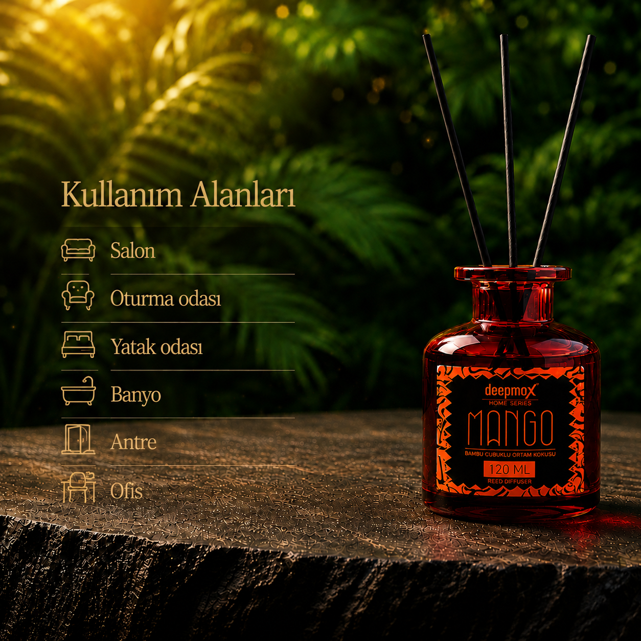 Deepmax Home Series Mango Bambu Çubuklu Ortam Kokusu - 120 ml