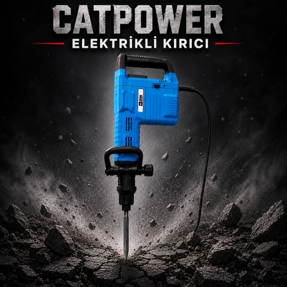 CATPOWER 7911 Profesyonel 1500W Elektrikli Kırıcı – Güçlü Motor, Yüksek Darbe Performansı ve Profesyonel Kullanım – Beton ve Duvar İşleri İçin Güçlü Kırıcı