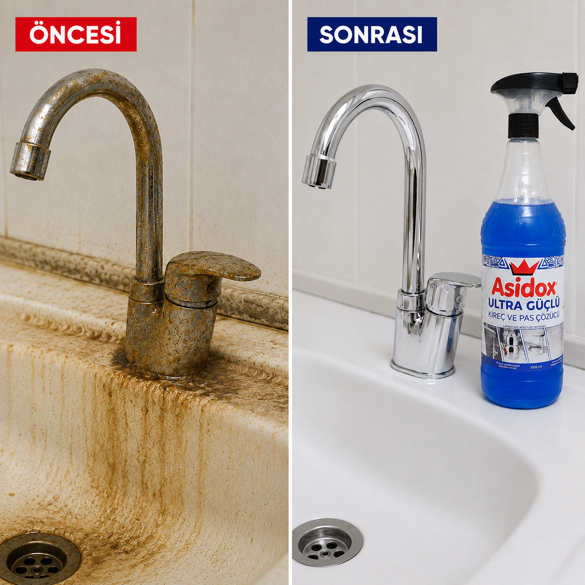 ASİDOX ULTRA GÜÇLÜ KİREÇ VE PAS ÇÖZÜCÜ-1000ml
